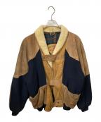 CASUAL LEATHER GAMESカジュアルレザーゲームズ）の古着「ゲームジャケット ブラウン×ブラック」｜ブラウン×ブルー