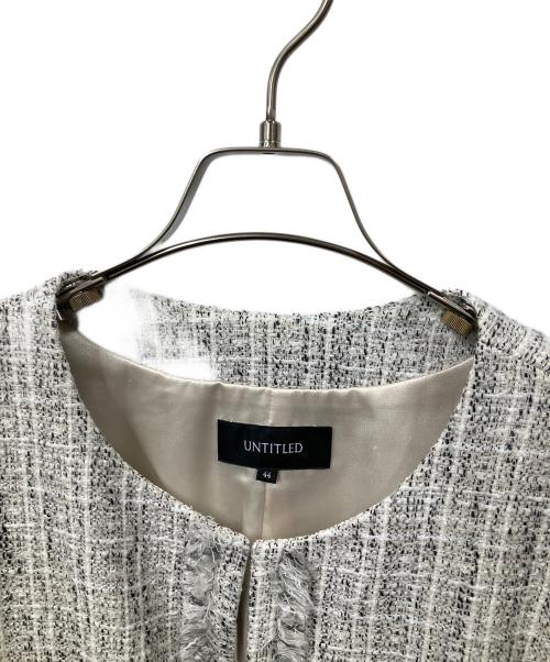 UNTITLED（アンタイトル）UNTITLED (アンタイトル) ノーカラージャケット グレー グレー サイズ:44の古着・服飾アイテム