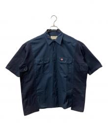 Dickies×77circa（ディッキーズ×ナナナナサーカ）の古着「ロゴ入り半袖シャツ　ネイビー」｜ネイビー
