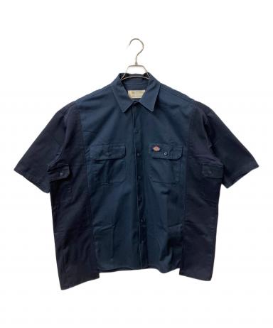 ロゴ入り半袖シャツ ネイビー