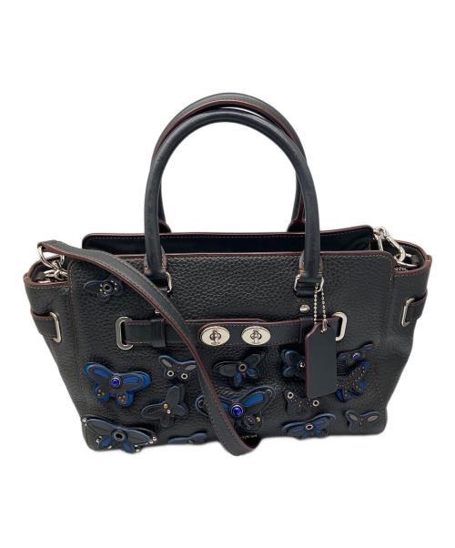 COACH（コーチ）COACH (コーチ) 2WAYレザーバッグ ブラックの古着・服飾アイテム