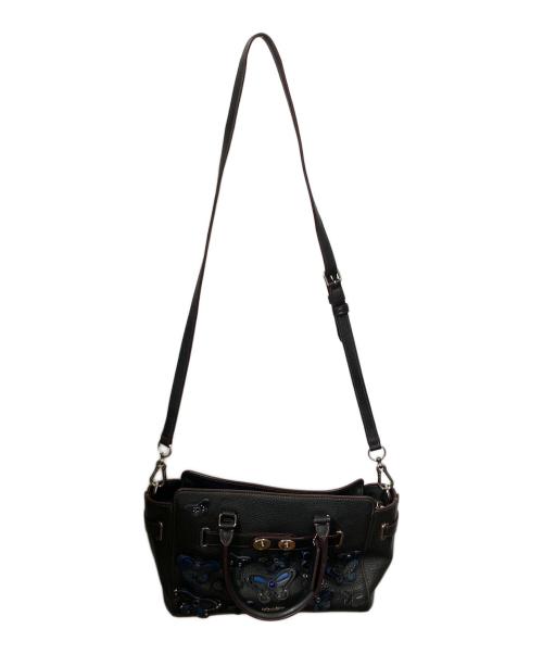 COACH（コーチ）COACH (コーチ) 2WAYレザーバッグ ブラックの古着・服飾アイテム