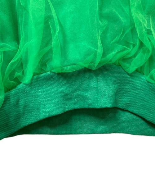 MAISON SPECIAL（メゾンスペシャル）MAISON SPECIAL (メゾンスペシャル) Tulle Combination Sweatshirt グリーン サイズ:Freeの古着・服飾アイテム