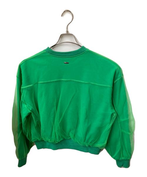 MAISON SPECIAL（メゾンスペシャル）MAISON SPECIAL (メゾンスペシャル) Tulle Combination Sweatshirt グリーン サイズ:Freeの古着・服飾アイテム