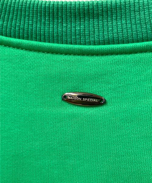 MAISON SPECIAL（メゾンスペシャル）MAISON SPECIAL (メゾンスペシャル) Tulle Combination Sweatshirt グリーン サイズ:Freeの古着・服飾アイテム
