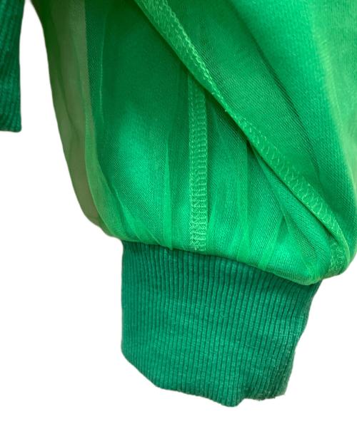 MAISON SPECIAL（メゾンスペシャル）MAISON SPECIAL (メゾンスペシャル) Tulle Combination Sweatshirt グリーン サイズ:Freeの古着・服飾アイテム