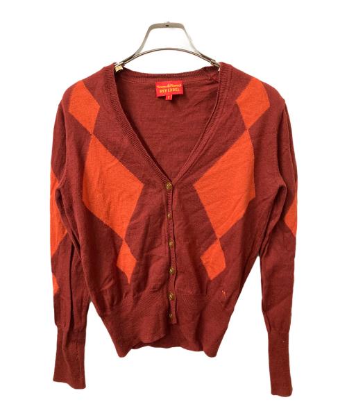 Vivienne Westwood RED LABEL（ヴィヴィアンウエストウッドレッドレーベル）Vivienne Westwood RED LABEL (ヴィヴィアンウエストウッドレッドレーベル) 薄手カーディガン レッド レッド サイズ:Mの古着・服飾アイテム