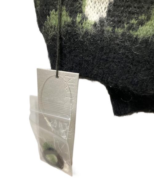 LAD MUSICIAN（ラッドミュージシャン）LAD MUSICIAN (ラッドミュージシャン) MOHAIR SHAGGY KNIT CAT CREW NECK PULLOVE グリーン×グレー サイズ:44 未使用品の古着・服飾アイテム