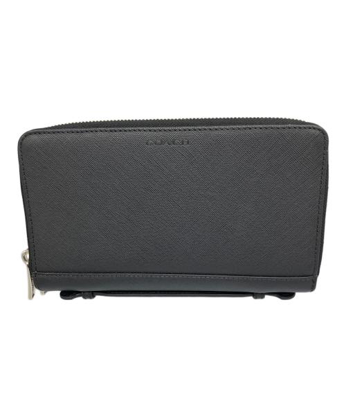 COACH（コーチ）COACH (コーチ) ダブルジップオーガナイザー ブラックの古着・服飾アイテム