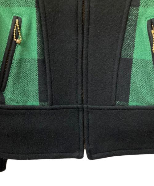 CUSHMAN（クッシュマン）Cushman (クッシュマン) ウールジャケット ブラック×グリーン ブラック×グリーン サイズ:Mの古着・服飾アイテム