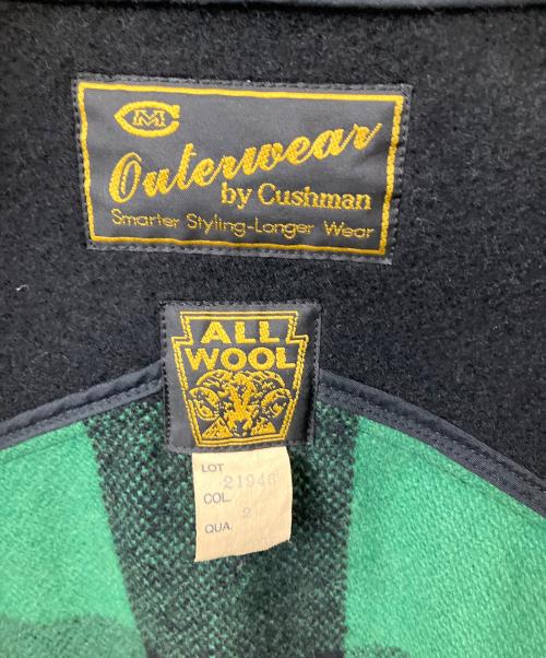 CUSHMAN（クッシュマン）Cushman (クッシュマン) ウールジャケット ブラック×グリーン ブラック×グリーン サイズ:Mの古着・服飾アイテム
