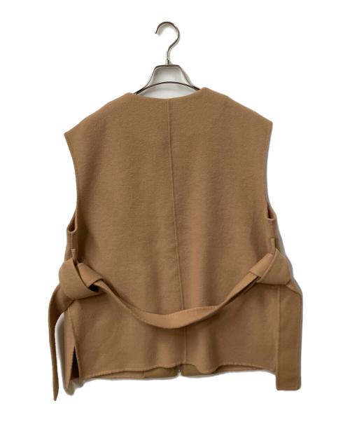 CLANE（クラネ）CLANE (クラネ) FRONT ZIP REVER GILET  ベージュ サイズ:１の古着・服飾アイテム