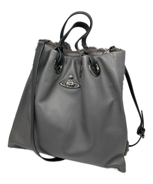 Vivienne Westwood（ヴィヴィアンウエストウッド）Vivienne Westwood (ヴィヴィアンウエストウッド) 2WAYバッグ オーブ グレー グレーの古着・服飾アイテム