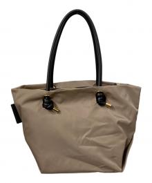 VIOLAd'ORO（ヴィオラドーロ）の古着「ビアンカ ナイロントートバッグ」｜グレー×ブラック