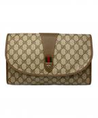GUCCIグッチ）の古着「クラッチバッグ　GGキャンバス」｜ブラウン