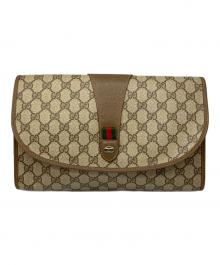 GUCCI（グッチ）の古着「クラッチバッグ　GGキャンバス」｜ブラウン