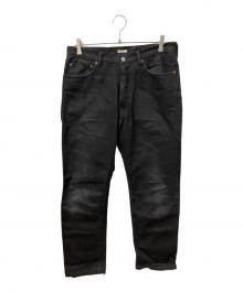 PHIGVEL MAKERS（フィグベルマーカーズ）の古着「カットオフジーンズ ブラック」｜ブラック