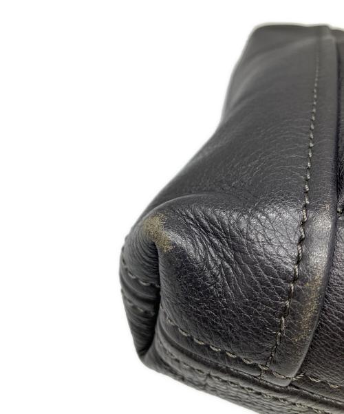 aniary（アニアリ）aniary (アニアリ) レザーハンドバッグ ブラック ブラックの古着・服飾アイテム