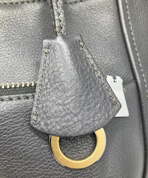 aniary（アニアリ）aniary (アニアリ) レザーハンドバッグ ブラック ブラックの古着・服飾アイテム