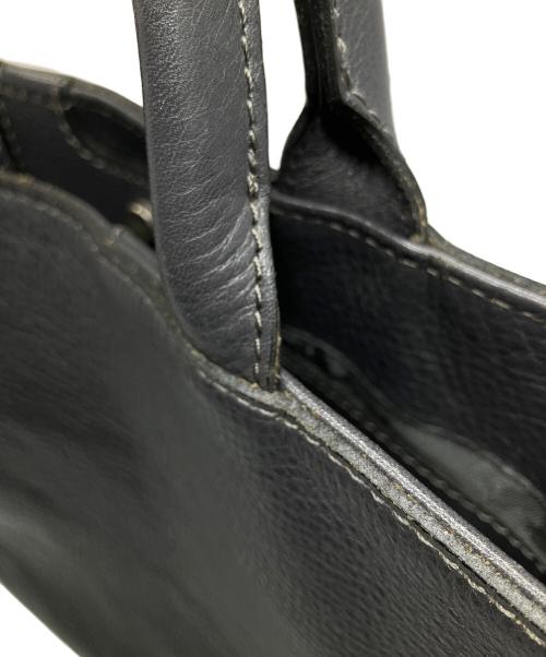 aniary（アニアリ）aniary (アニアリ) レザーハンドバッグ ブラック ブラックの古着・服飾アイテム