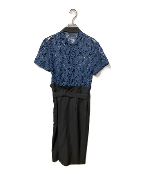 REKISAMI（レキサミ）REKISAMI (レキサミ) 半袖ワンピース　ブルー×ブラック ブルー×ブラック サイズ:2の古着・服飾アイテム