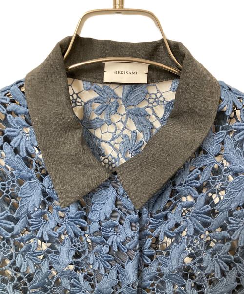 REKISAMI（レキサミ）REKISAMI (レキサミ) 半袖ワンピース　ブルー×ブラック ブルー×ブラック サイズ:2の古着・服飾アイテム