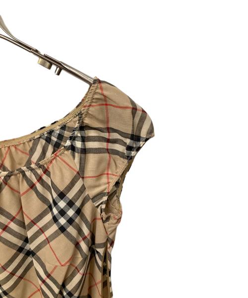 BURBERRY BLUE LABEL（バーバリー ブルー レーベル）BURBERRY BLUE LABEL (バーバリーロンドンブルーレーベル) ノースリーブ・キャミソールワンピース ノバチェック  ベージュ サイズ:40の古着・服飾アイテム