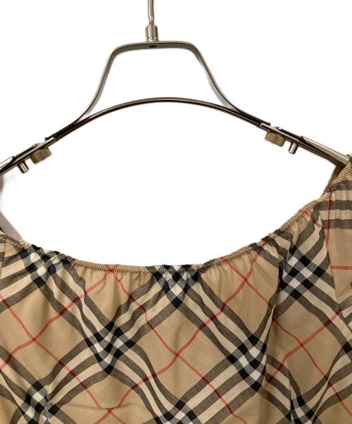 BURBERRY BLUE LABEL（バーバリー ブルー レーベル）BURBERRY BLUE LABEL (バーバリーロンドンブルーレーベル) ノースリーブ・キャミソールワンピース ノバチェック  ベージュ サイズ:40の古着・服飾アイテム