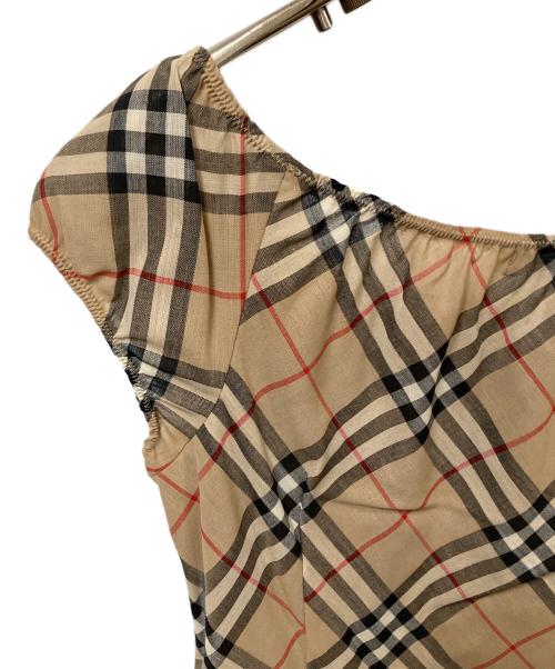 BURBERRY BLUE LABEL（バーバリー ブルー レーベル）BURBERRY BLUE LABEL (バーバリーロンドンブルーレーベル) ノースリーブ・キャミソールワンピース ノバチェック  ベージュ サイズ:40の古着・服飾アイテム