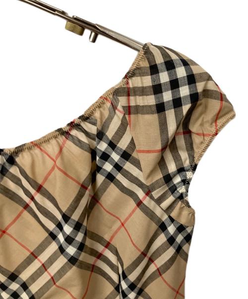 BURBERRY BLUE LABEL（バーバリー ブルー レーベル）BURBERRY BLUE LABEL (バーバリーロンドンブルーレーベル) ノースリーブ・キャミソールワンピース ノバチェック  ベージュ サイズ:40の古着・服飾アイテム