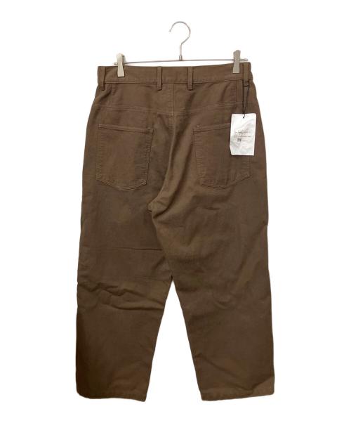 BARNS OUTFITTERS（バーンズアウトフィッターズ）BARNS OUTFITTERS (バーンズアウトフィッターズ) タックパンツ ブラウン グレー サイズ:Mの古着・服飾アイテム
