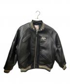 AVIREXアヴィレックス）の古着「バーシティジャケット　ブラック」｜ブラック