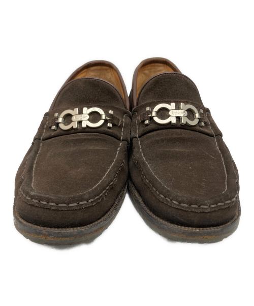 Salvatore Ferragamo（サルヴァトーレ フェラガモ）Salvatore Ferragamo (サルヴァトーレ フェラガモ) ガンチーニローファー ブラウン サイズ:26.5の古着・服飾アイテム