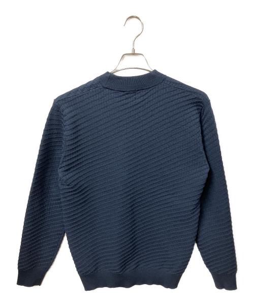 COLE HAAN（コールハーン）COLE HAAN (コールハーン) MEN'S BIGI (メンズビギ) 別注ブリスタージャガードハイゲージニッ ネイビー サイズ:2の古着・服飾アイテム