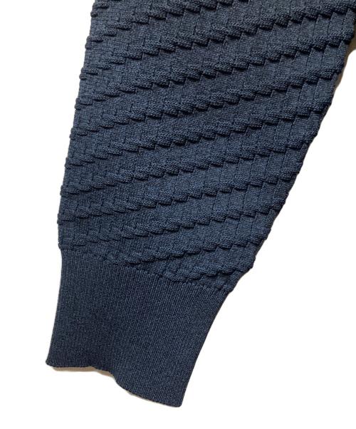 COLE HAAN（コールハーン）COLE HAAN (コールハーン) MEN'S BIGI (メンズビギ) 別注ブリスタージャガードハイゲージニッ ネイビー サイズ:2の古着・服飾アイテム