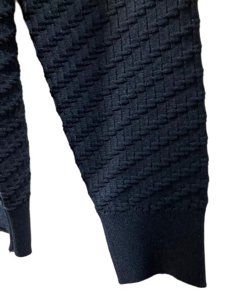 COLE HAAN（コールハーン）COLE HAAN (コールハーン) MEN'S BIGI (メンズビギ) 別注ブリスタージャガードハイゲージニッ ネイビー サイズ:2の古着・服飾アイテム