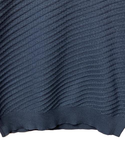 COLE HAAN（コールハーン）COLE HAAN (コールハーン) MEN'S BIGI (メンズビギ) 別注ブリスタージャガードハイゲージニッ ネイビー サイズ:2の古着・服飾アイテム