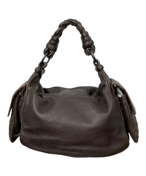 BOTTEGA VENETA（ボッテガベネタ）BOTTEGA VENETA (ボッテガベネタ) ワンショルダーバッグ ブラウン ブラウンの古着・服飾アイテム