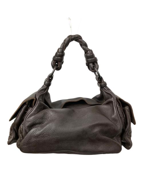 BOTTEGA VENETA（ボッテガベネタ）BOTTEGA VENETA (ボッテガベネタ) ワンショルダーバッグ ブラウン ブラウンの古着・服飾アイテム