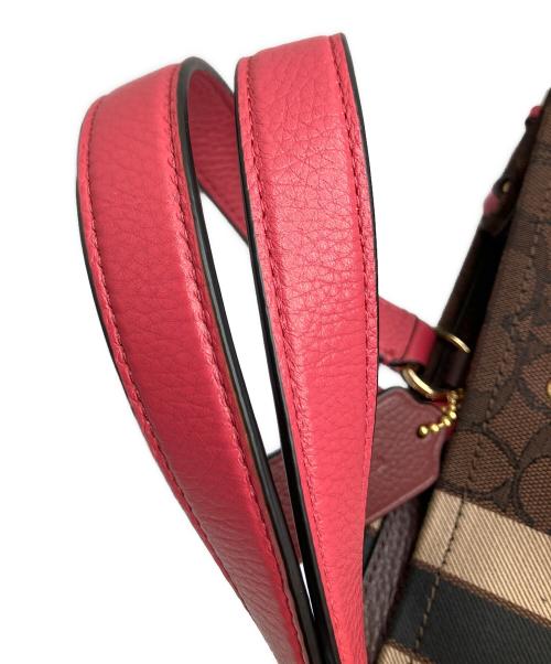 COACH（コーチ）COACH (コーチ) デンプシートートバッグ ブラウン×ピンク ブラウン×ピンクの古着・服飾アイテム