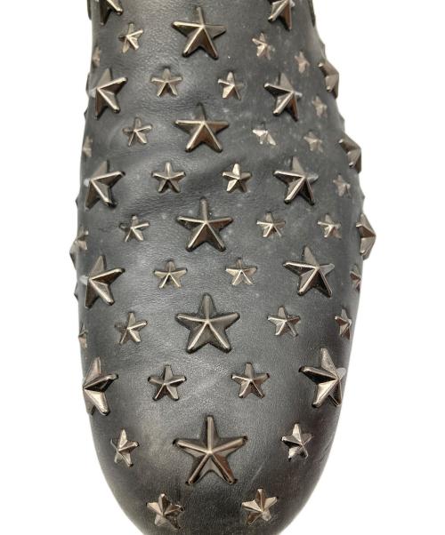 JIMMY CHOO（ジミーチュウ）JIMMY CHOO (ジミーチュウ) スタースタッズ フラットシューズ ブラック サイズ:43の古着・服飾アイテム