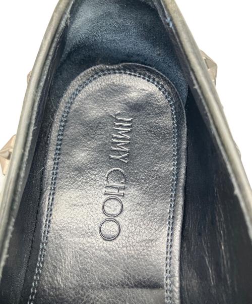 JIMMY CHOO（ジミーチュウ）JIMMY CHOO (ジミーチュウ) スタースタッズ フラットシューズ ブラック サイズ:43の古着・服飾アイテム