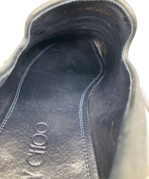 JIMMY CHOO（ジミーチュウ）JIMMY CHOO (ジミーチュウ) スタースタッズ フラットシューズ ブラック サイズ:43の古着・服飾アイテム