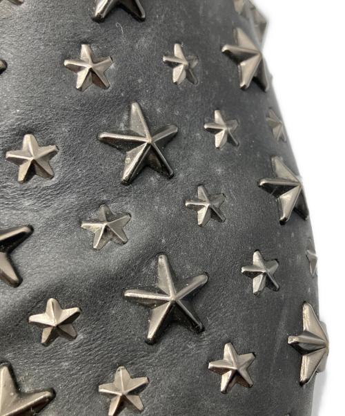 JIMMY CHOO（ジミーチュウ）JIMMY CHOO (ジミーチュウ) スタースタッズ フラットシューズ ブラック サイズ:43の古着・服飾アイテム