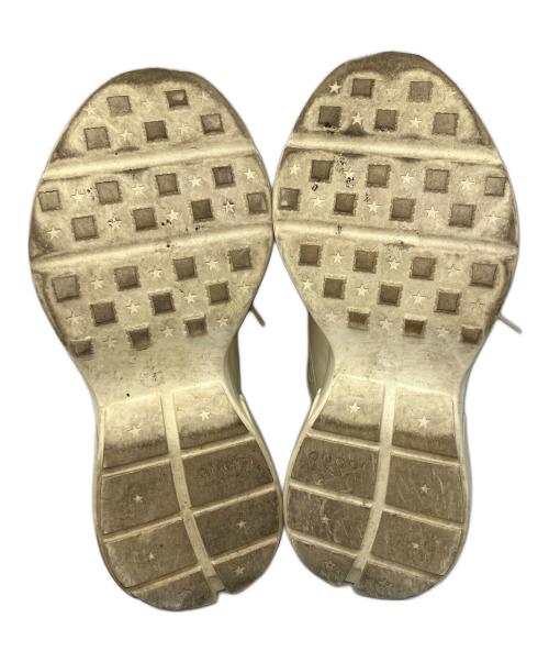 GUCCI（グッチ）GUCCI (グッチ) グッチ ロゴ レザー スニーカー ホワイト サイズ:26.5の古着・服飾アイテム