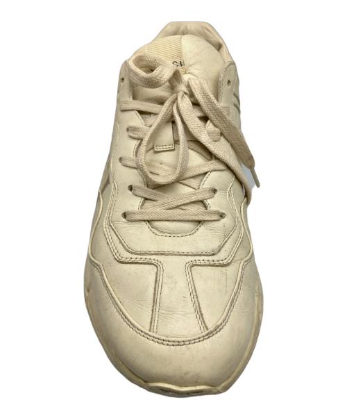 GUCCI（グッチ）GUCCI (グッチ) グッチ ロゴ レザー スニーカー ホワイト サイズ:26.5の古着・服飾アイテム