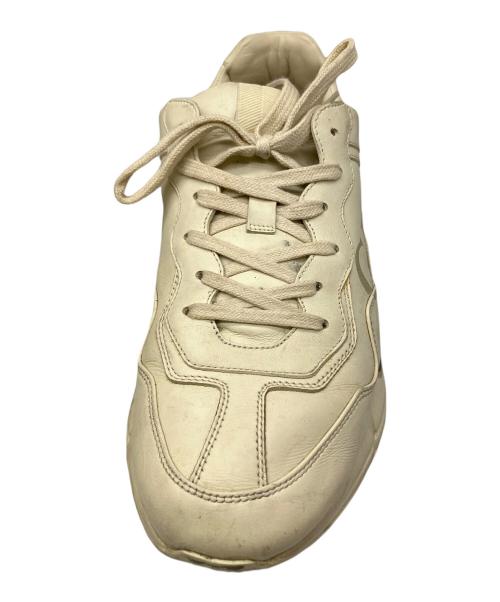 GUCCI（グッチ）GUCCI (グッチ) グッチ ロゴ レザー スニーカー ホワイト サイズ:26.5の古着・服飾アイテム