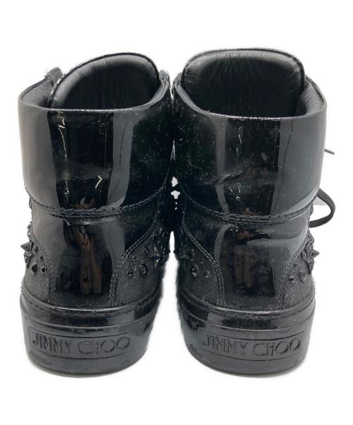 JIMMY CHOO（ジミーチュウ）JIMMY CHOO (ジミーチュウ) ハイカットスニーカー　ブラック ブラック サイズ:25.5の古着・服飾アイテム
