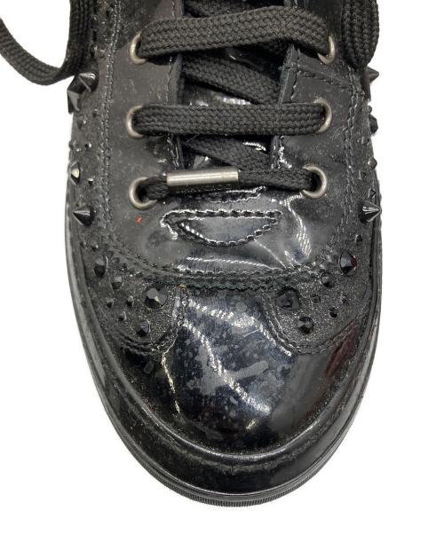 JIMMY CHOO（ジミーチュウ）JIMMY CHOO (ジミーチュウ) ハイカットスニーカー　ブラック ブラック サイズ:25.5の古着・服飾アイテム