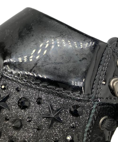 JIMMY CHOO（ジミーチュウ）JIMMY CHOO (ジミーチュウ) ハイカットスニーカー　ブラック ブラック サイズ:25.5の古着・服飾アイテム